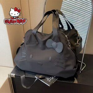 Black Sanrio Hello Kitty Women's Large Capacity Tote Bag Z766